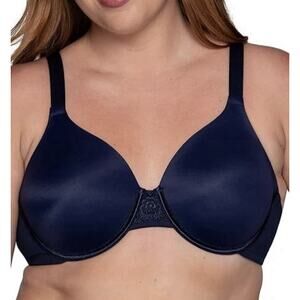 Vanity Fair 76380 Beauty Back Smoothing Underwire T-Shirt Bra Navy Blue 42DD